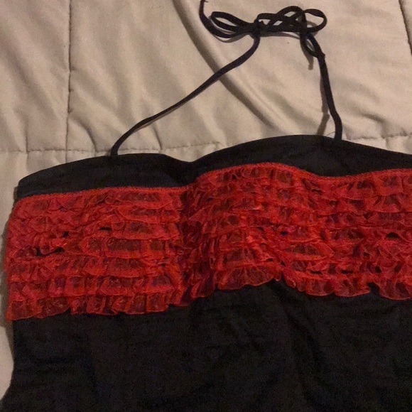Ruffle front halter top - Picture 2 of 4